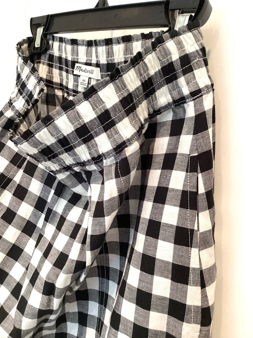 Madewell Gingham Dual Pocket Gathered Midi Skirt. Sz XS - Picture 3 of 6